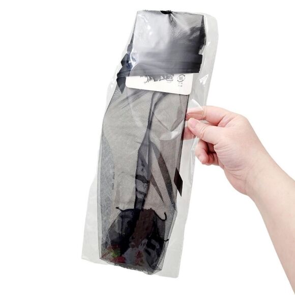 2/$20 Brand New Ribbons Black Stocking Tights Socks - Picture 3 of 5